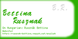 bettina rusznak business card